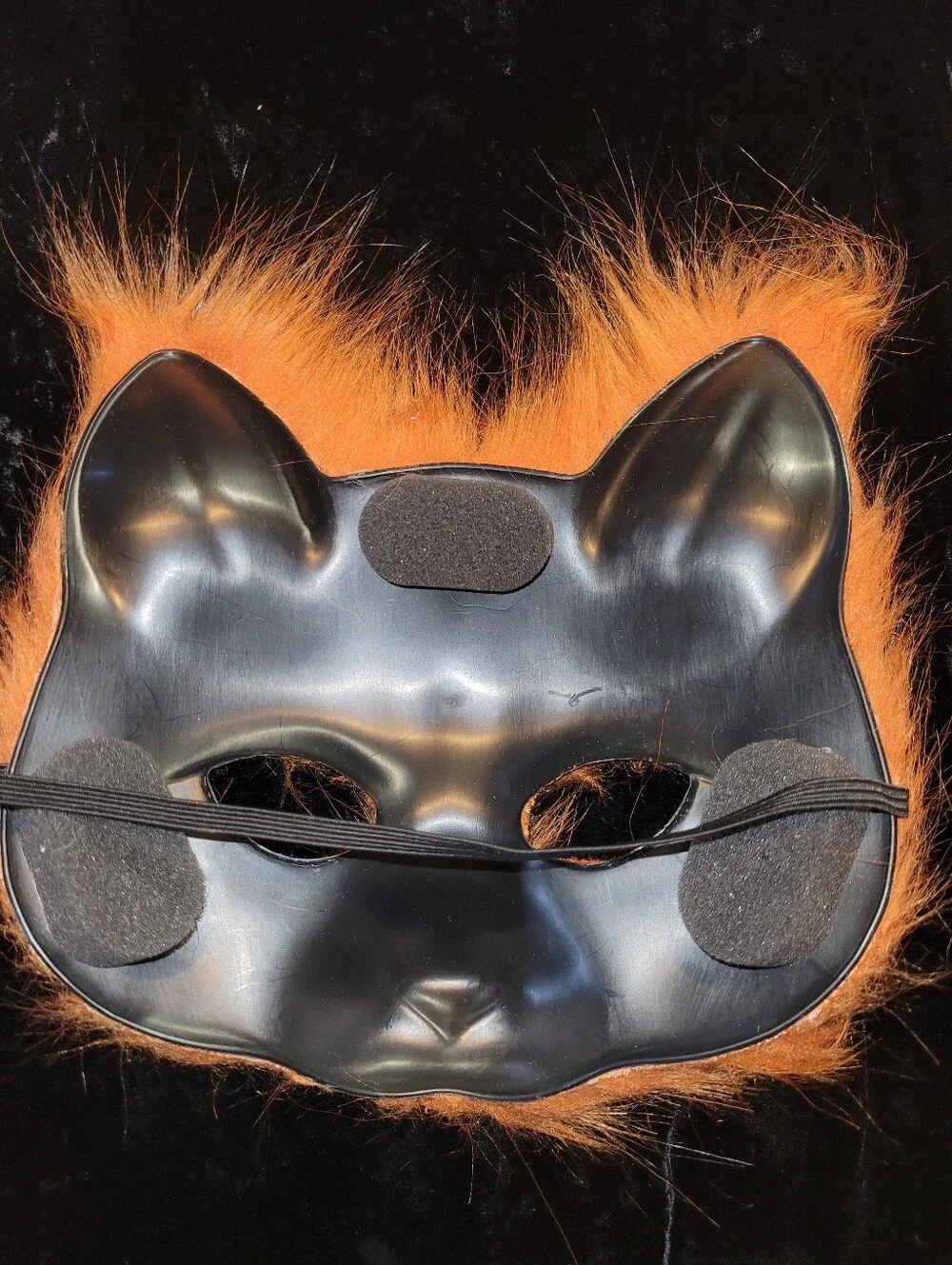 Orange Faux Fur Fox Face Mask